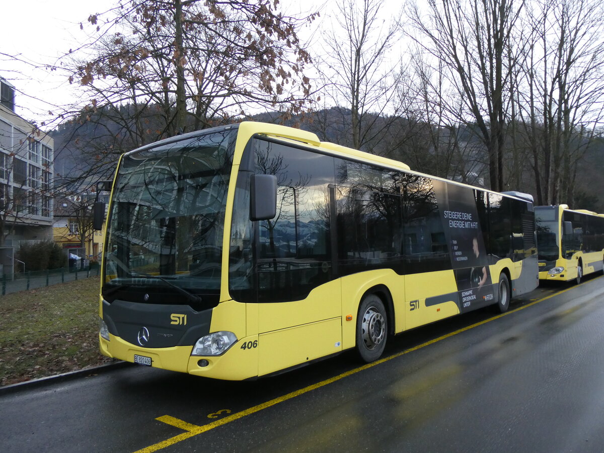 (270'681) - STI Thun - Nr. 406/BE 820'406 - Mercedes am 6. Januar 2025 bei der Schiffl�ndte Thun