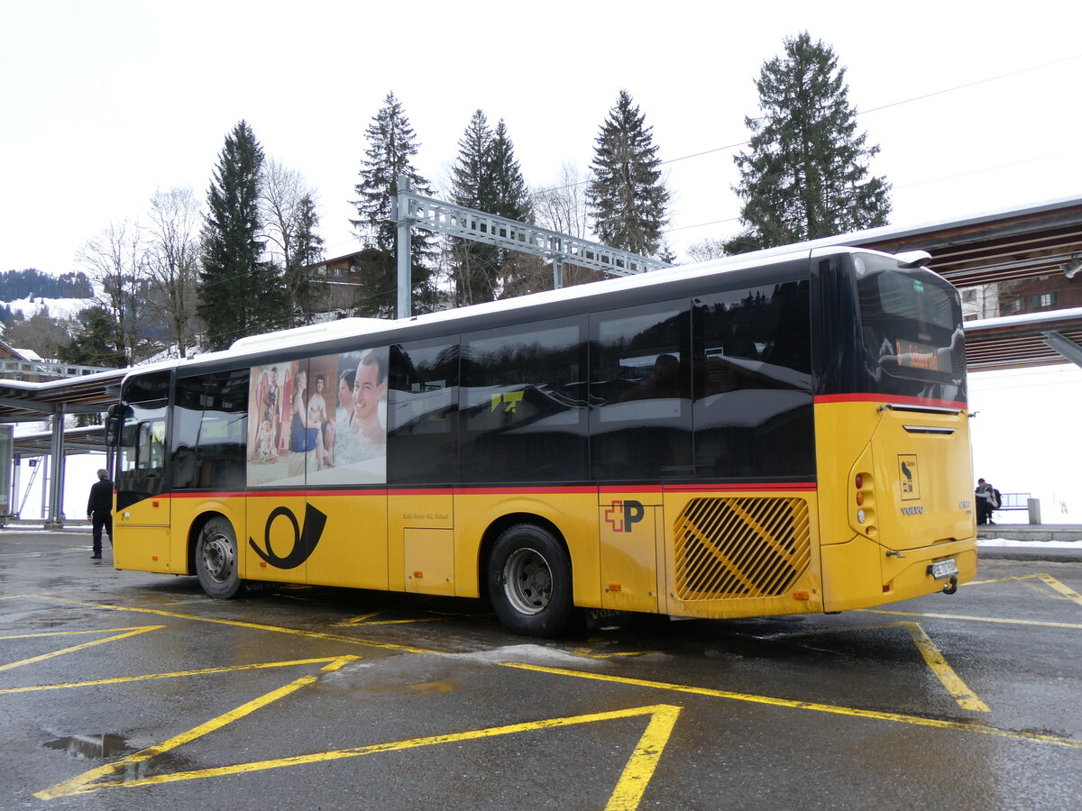 (270'699) - PostAuto Bern - BE 707'930/PID 10'964 - Volvo (ex K�bli, Gstaad) am 6. Januar 2025 beim Bahnhof Gstaad