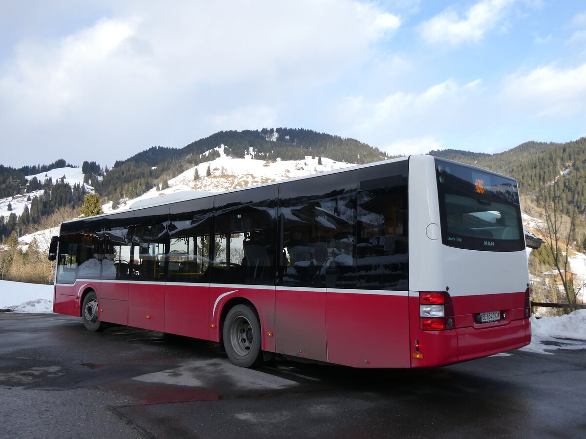 (270'757) - PostAuto Bern - BE 654'090/PID 12'339 - MAN (ex Dr. Richard, A-Wien Nr. 1419) am 7. Januar 2025 in Habkern, Z�undli