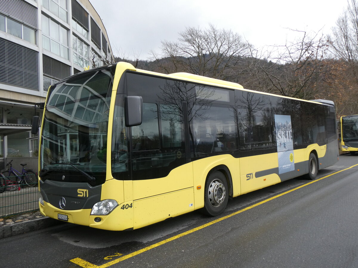 (270'809) - STI Thun - Nr. 404/BE 523'404 - Mercedes am 10. Januar 2025 bei der Schiffl�ndte Thun