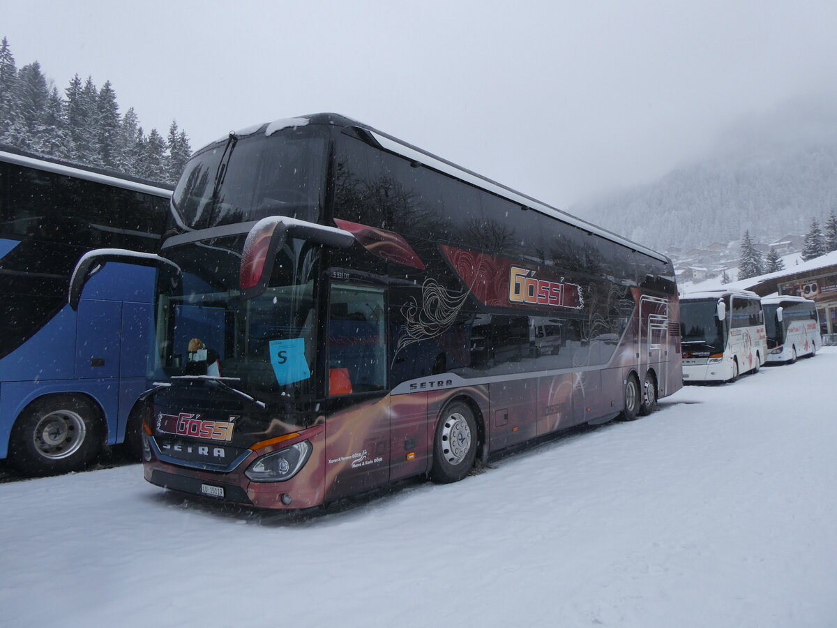 (270'944) - G�ssi, Horw - LU 15'119 - Setra am 11. Januar 2025 in Adelboden, ASB