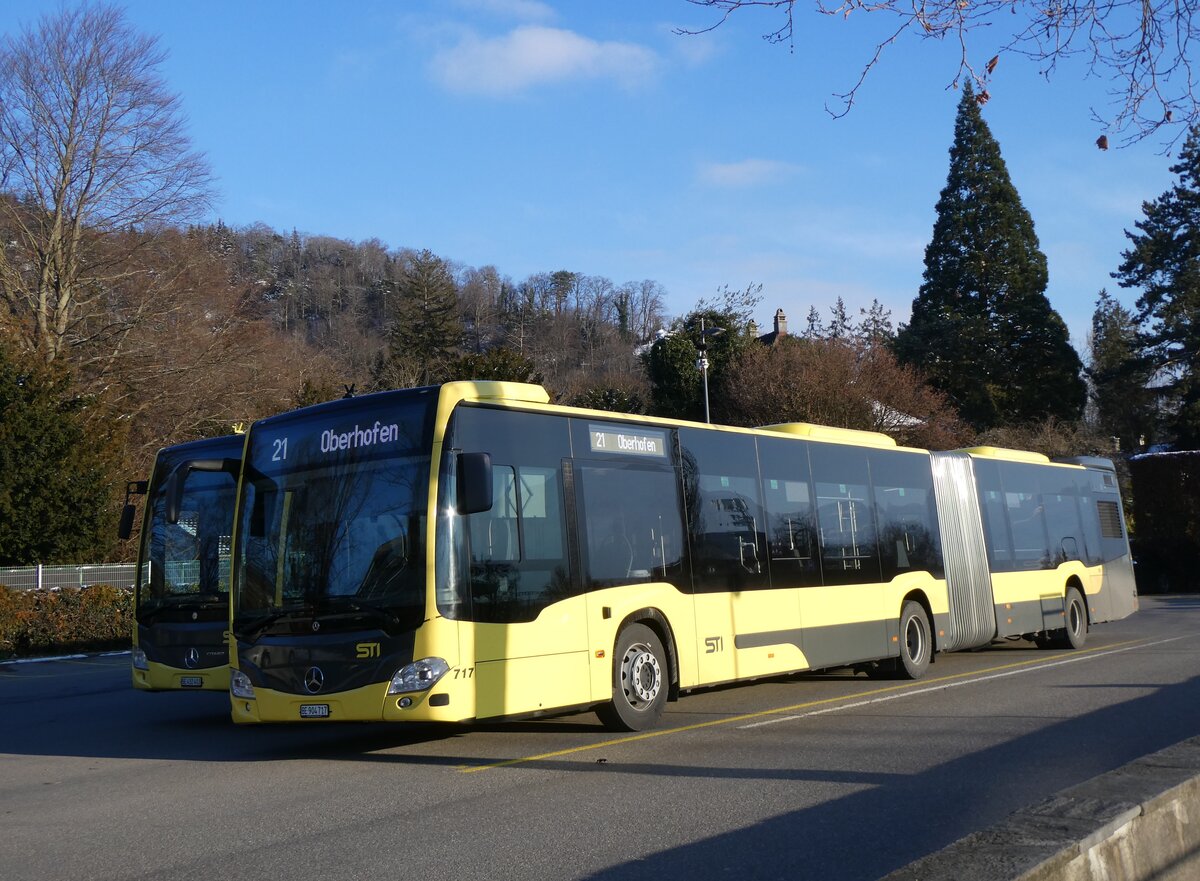 (271'130) - STI Thun - Nr. 717/BE 904'717 - Mercedes am 13. Januar 2025 bei der Schiffl�ndte Thun 
