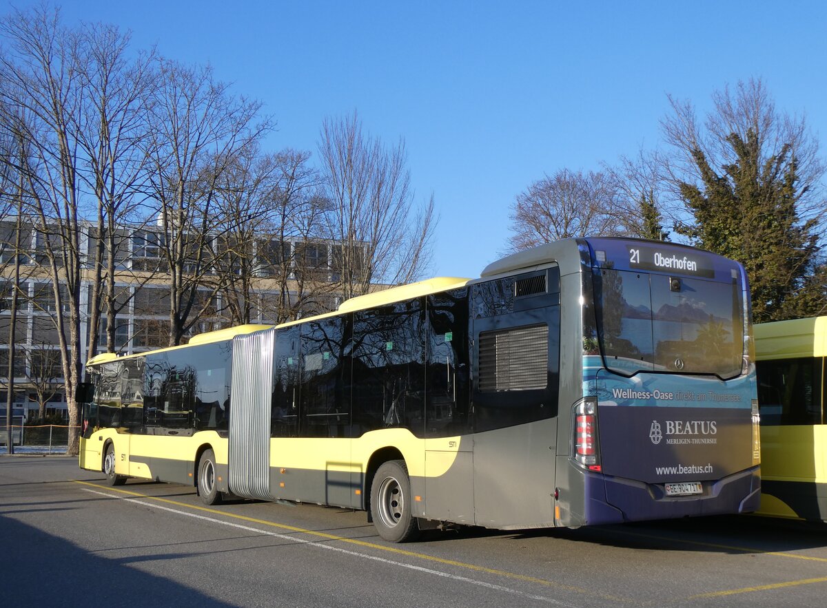 (271'131) - STI Thun - Nr. 717/BE 904'717 - Mercedes am 13. Januar 2025 bei der Schiffl�ndte Thun