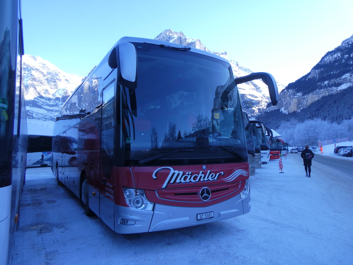 (271'265) - M�chler, Siebnen - SZ 5101 - Mercedes am 18. Januar 2025 in Grindelwald, Grund