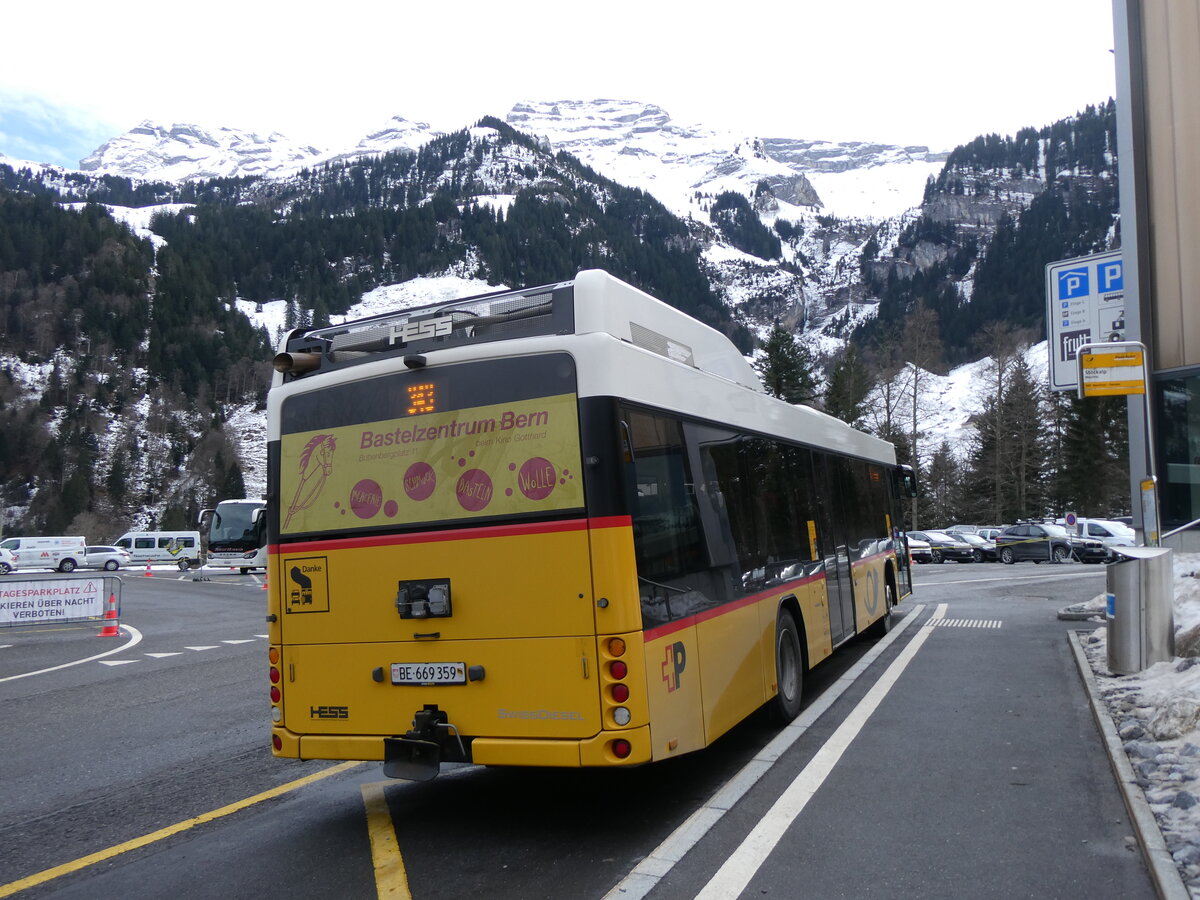 (271'427) - PostAuto Bern - BE 669'359/PID 10'147 - Hess (ex Nr. 6; ex Klopfstein, Laupen Nr. 6) am 24. Januar 2025 auf der St�ckalp