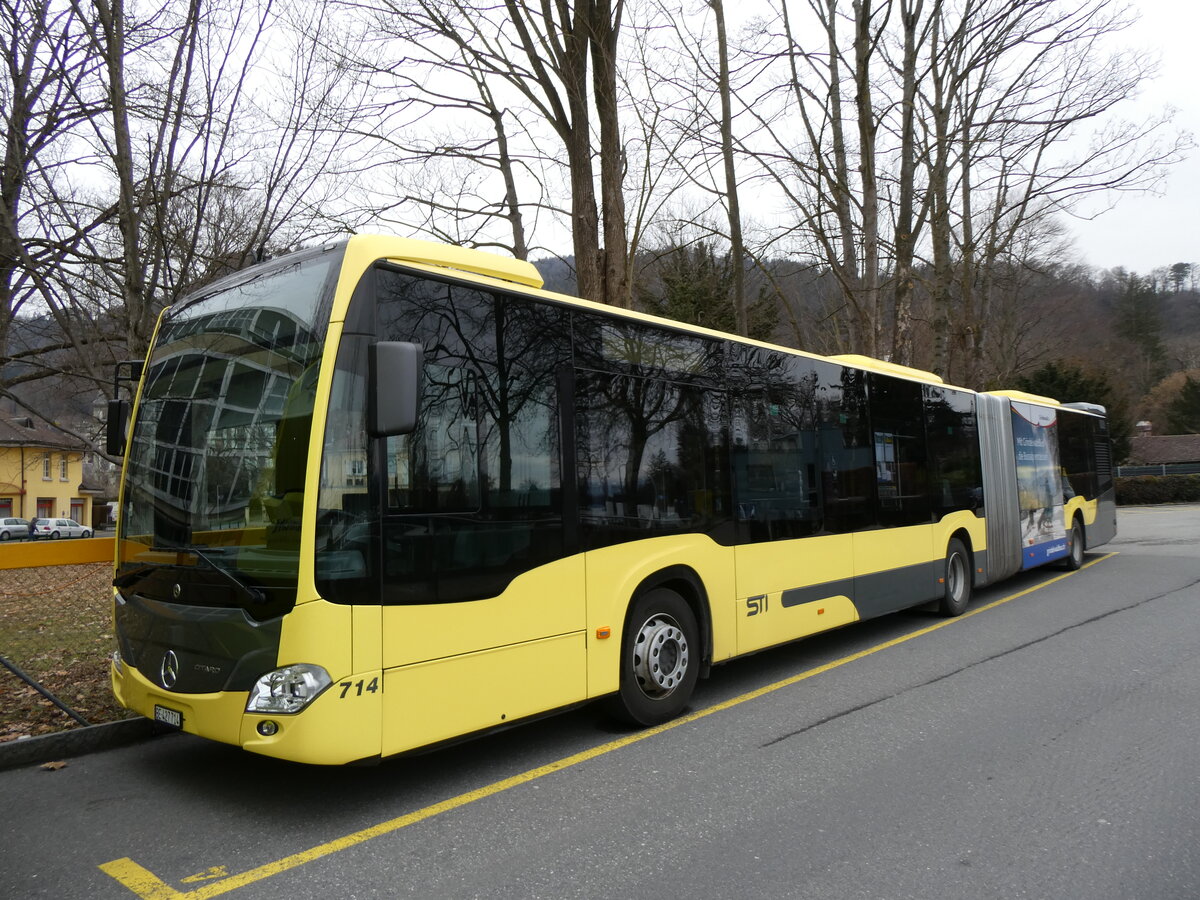 (271'628) - STI Thun - Nr. 714/BE 427'714 - Mercedes am 1. Februar 2025 bei der Schiffl�ndte Thun