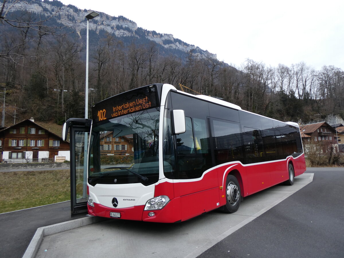 (271'838) - PostAuto Bern - BE 640'277/PID 12'318 - Mercedes (ex Wiener Linien, A-Wien Nr. 8158) am 11. Februar 2025 in Ringgenberg, S�ge
