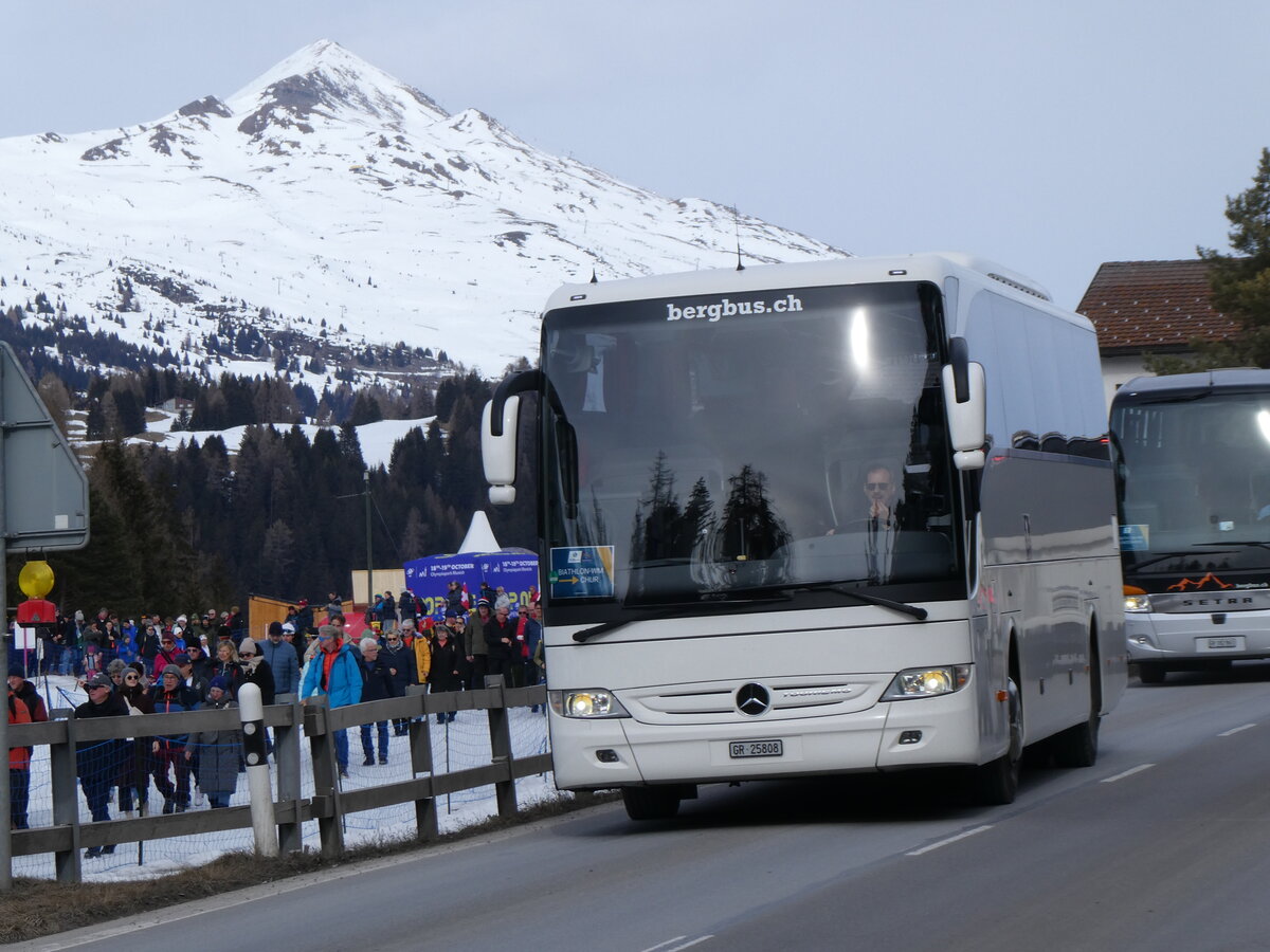 (272'377) - L�tscher, Haldenstein - GR 25'808 - Mercedes (ex B�chi, Chur) am 22. Februar 2025 in Lantsch/Lenz, Biathlon-WM