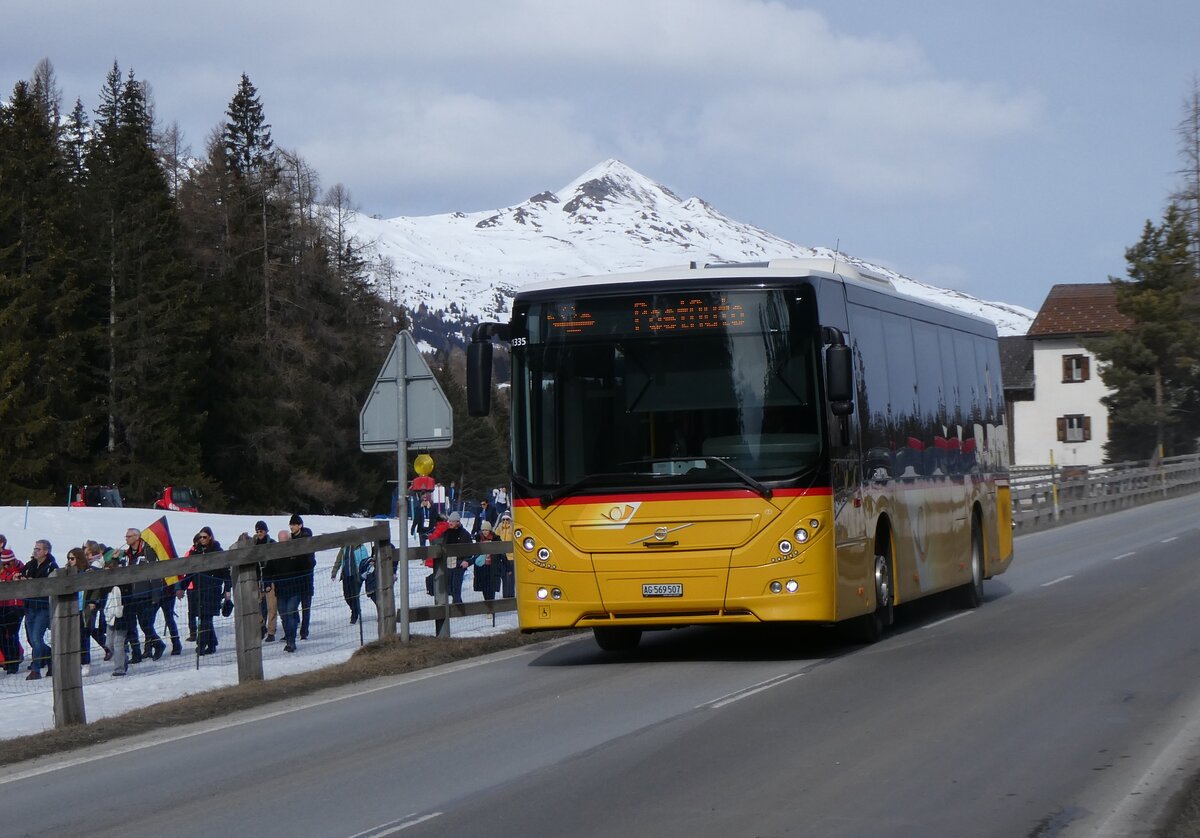 (272'389) - PostAuto Nordschweiz - AG 569'507/PID 11'537 - Volvo (ex Brem, W�lflinswil) am 22. Februar 2025 in Lantsch/Lenz, Biathlon-WM