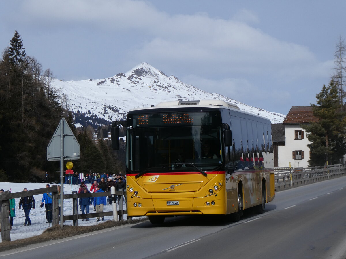 (272'396) - PostAuto Graub�nden - GR 170'440/PID 10'465 - Volvo am 22. Februar 2025 in Lantsch/Lenz, Biathlon-WM