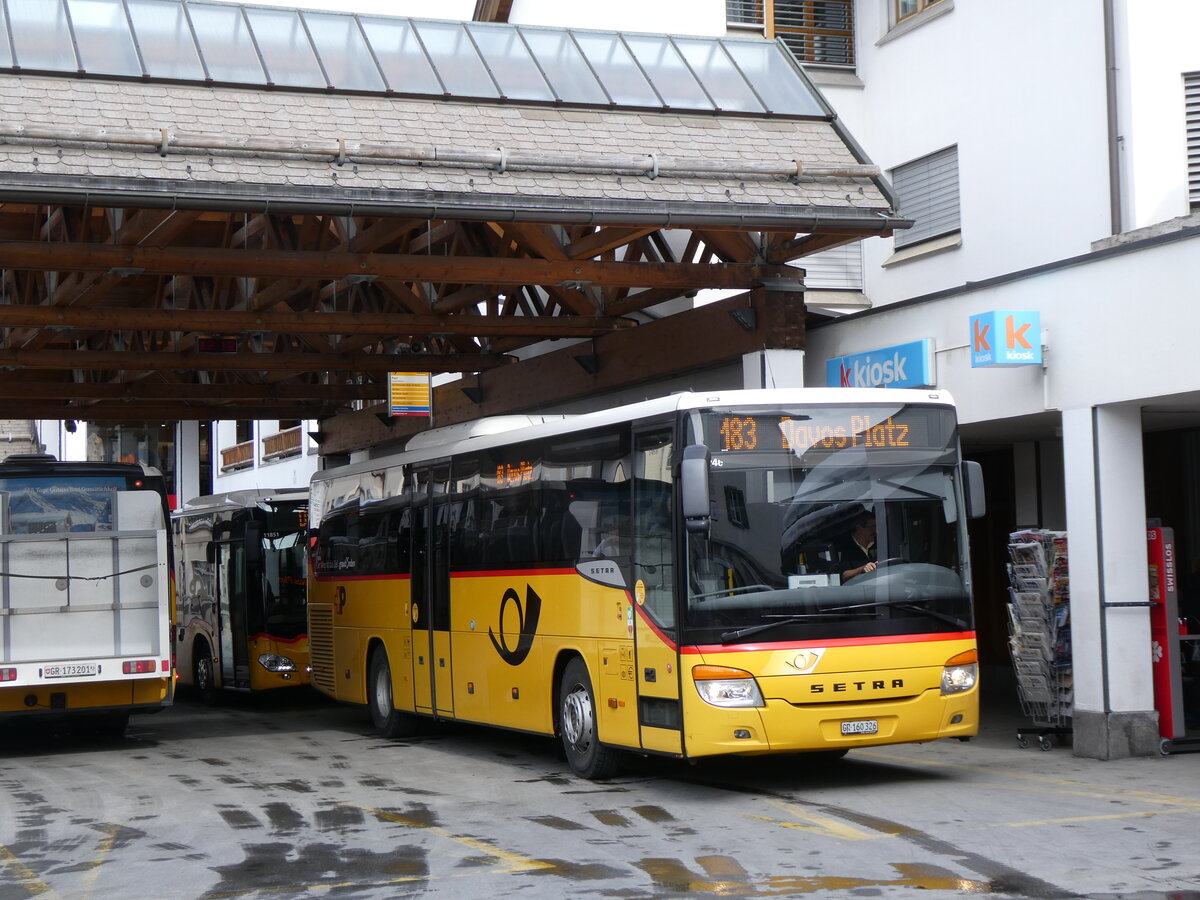 (272'422) - PostAuto Graub�nden - GR 160'326/PID 10'046 - Setra (ex AutoPostale Ticino) am 22. Februar 2025 in Lenzerheide, Post