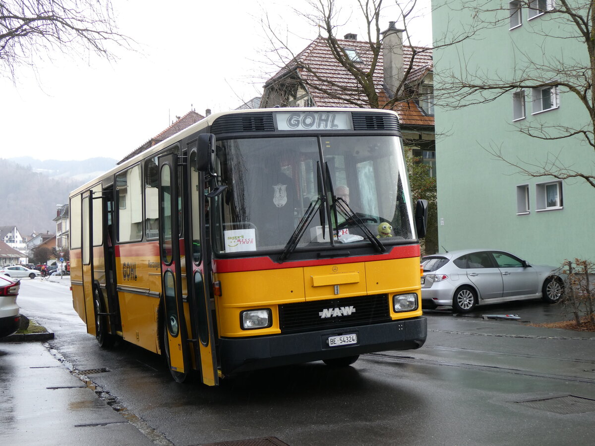 (272'469) - Gohl, Herzogenbuchsee - Nr. 11/BE 54'324 - NAW/Hess (ex Flury, Balm PID 1653; ex Steiner, Altb�ron Nr. 11) am 27. Februar 2025 in Thun, Expo