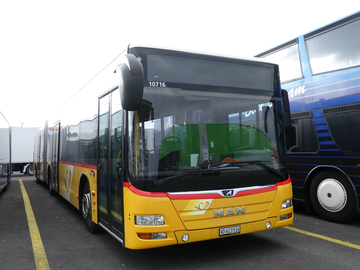 (272'544) - CarPostal Ouest - VD 623'516/PID 10'716 - MAN (ex JU 36'104) am 1. M�rz 2025 in Kerzers, Interbus