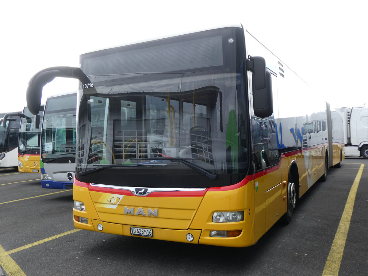 (272'545) - CarPostal Ouest - VD 623'516/PID 10'716 - MAN (ex JU 36'104) am 1. M�rz 2025 in Kerzers, Interbus