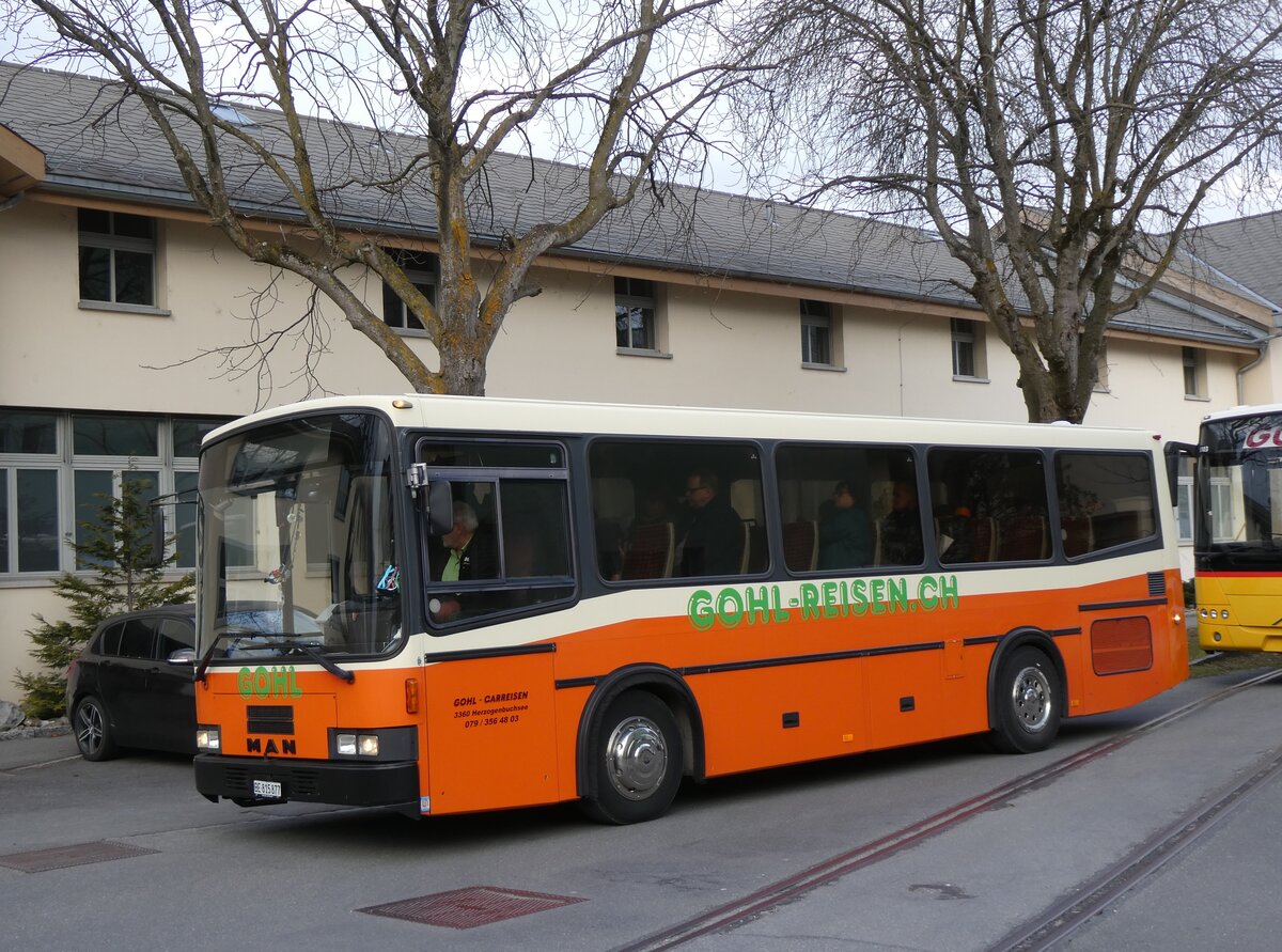 (272'567) - Gohl, Herzogenbuchsee - BE 815'877 - MAN/Lauber (ex AMSA Chiasso Nr. 19; ex Tresch, Amsteg PID 2290) am 1. M�rz 2025 in Thun, Expo