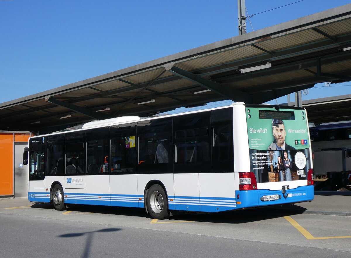 (272'647) - BOTG Amriswil - Nr. 409/TG 180'557 - MAN (ex Nr. 14) am 4. M�rz 2025 beim Bahnhof Romanshorn