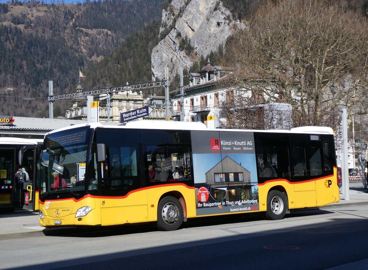 (272'664) - PostAuto Bern - BE 637'781/PID 11'216 - Mercedes am 7. M�rz 2025 beim Bahnhof Interlaken West