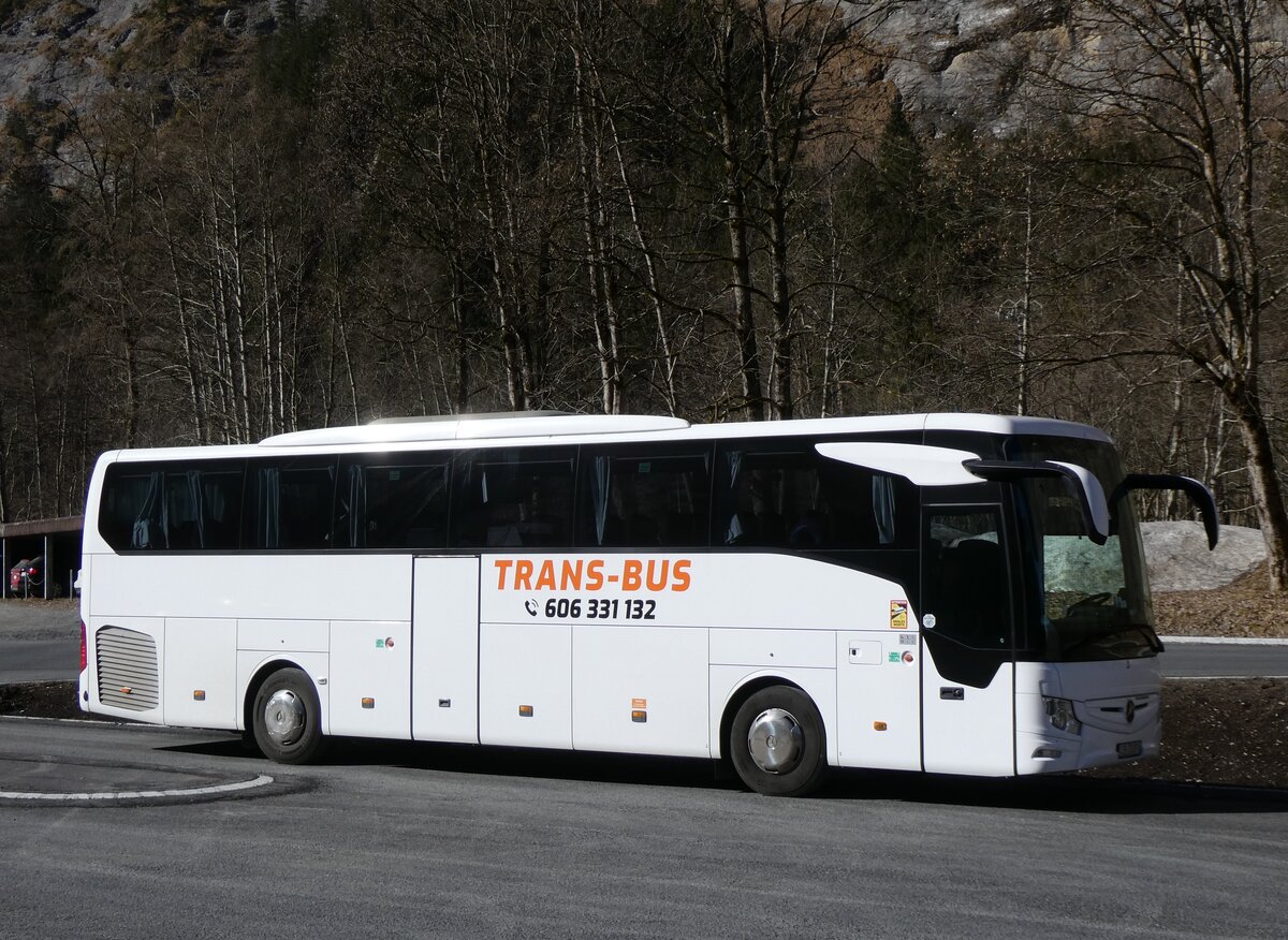 (272'689) - Aus Polen: Trans-Bus, Bydgoszcz - CB 733PA - Mercedes am 8. M�rz 2025 in Stechelberg, Schilthornbahn