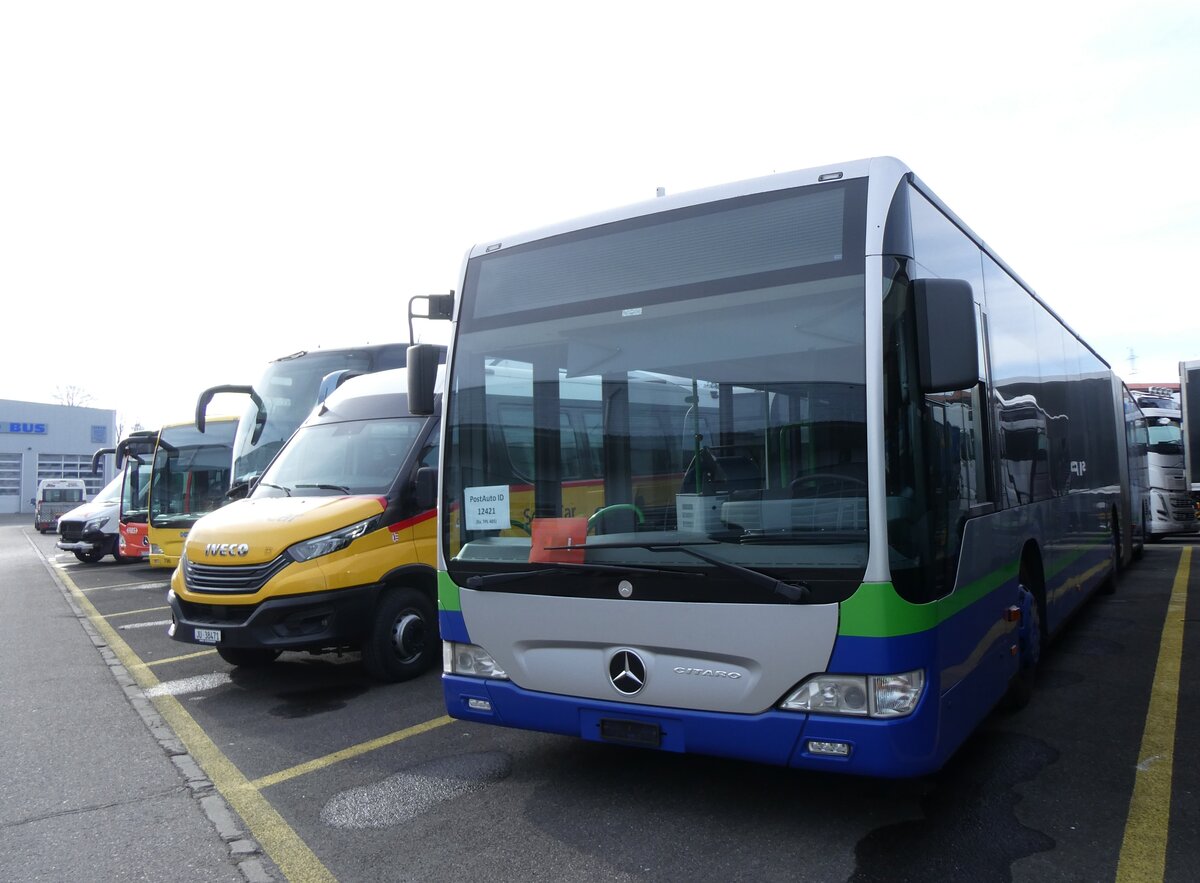 (272'717) - PostAuto Nordschweiz - PID 12'421 - Mercedes (ex TPL Lugano Nr. 405) am 9. M�rz 2025 in Kerzers, Interbus