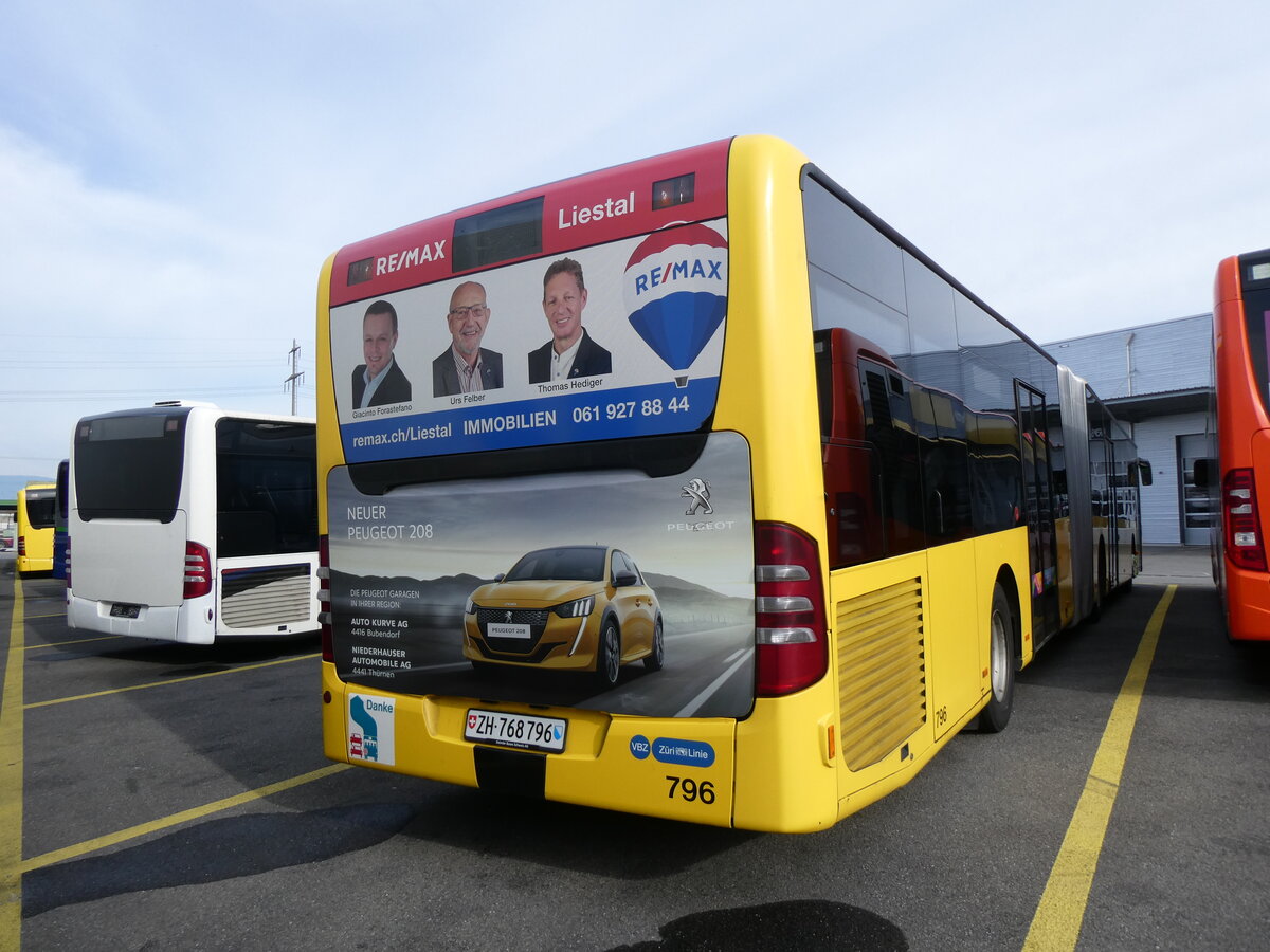 (272'729) - VBZ Z�rich - Nr. 796/ZH 768'796 - Mercedes (ex AAGL Liestal Nr. 93) am 9. M�rz 2025 in Kerzers, Interbus