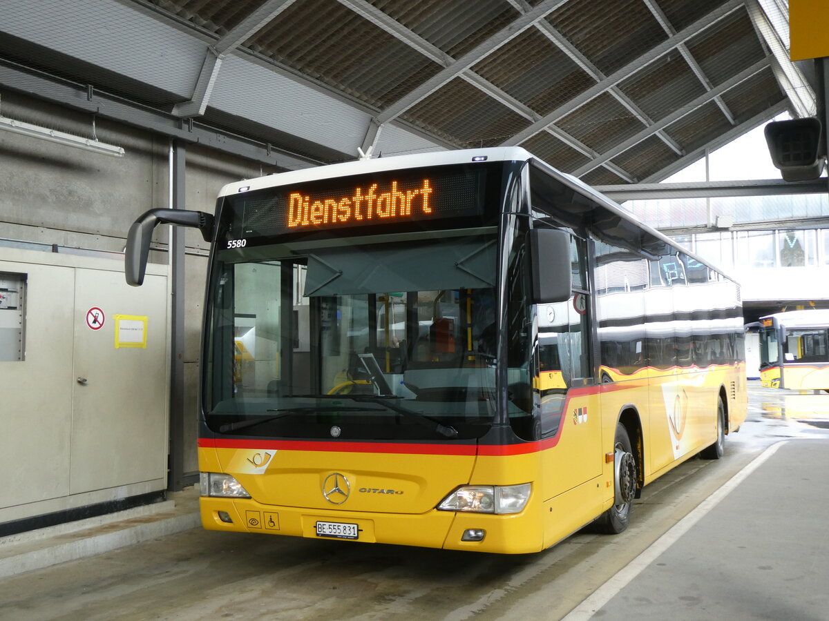 (272'825) - PostAuto Bern - Nr. 5580/BE 555'831/PID 5580 - Mercedes (ex Nr. 531) am 13. M�rz 2025 in Bern, Postautostation
