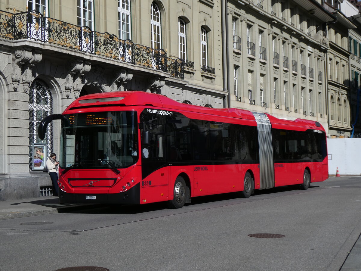 (272'853) - Bernmobil, Bern - Nr. 884/BE 832'884 - Volvo am 13. M�rz 2025 in Bern, Bundesplatz