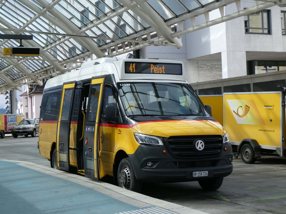 (272'901) - PostAuto Graub�nden - GR 158'724/PID 12'098 - K-Bus/Mercedes am 14. M�rz 2025 in Chur, Postautostation