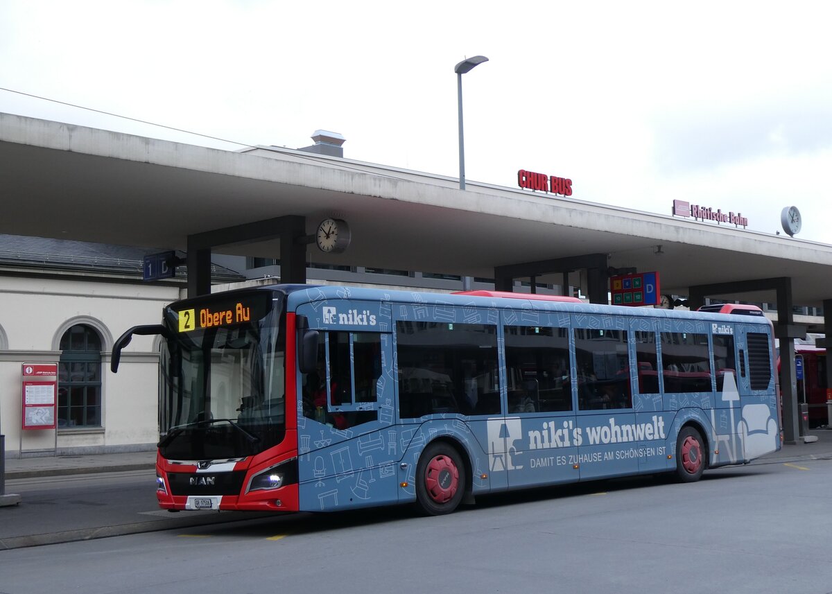 (272'925) - Chur Bus, Chur - Nr. 6/GR 97'506 - MAN am 14. M�rz 2025 beim Bahnhof Chur