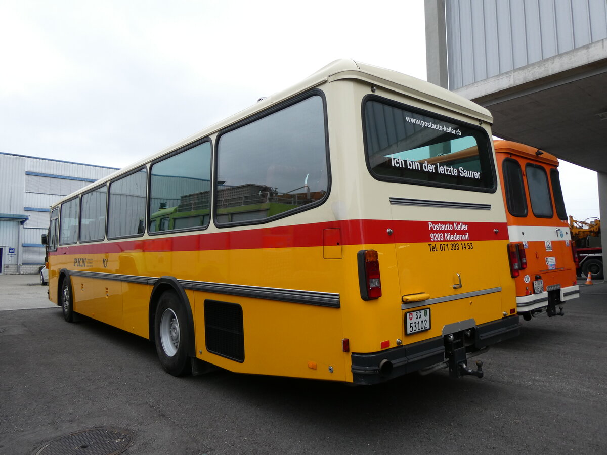 (272'995) - Keller, Niederwil - Nr. 4/SG 53'102 - Saurer/R&J (ex Keller, Hottwil Nr. 5/PID 1270; ex P 25'303; ex P 25'354) am 15. M�rz 2025 in Derendingen, Enter