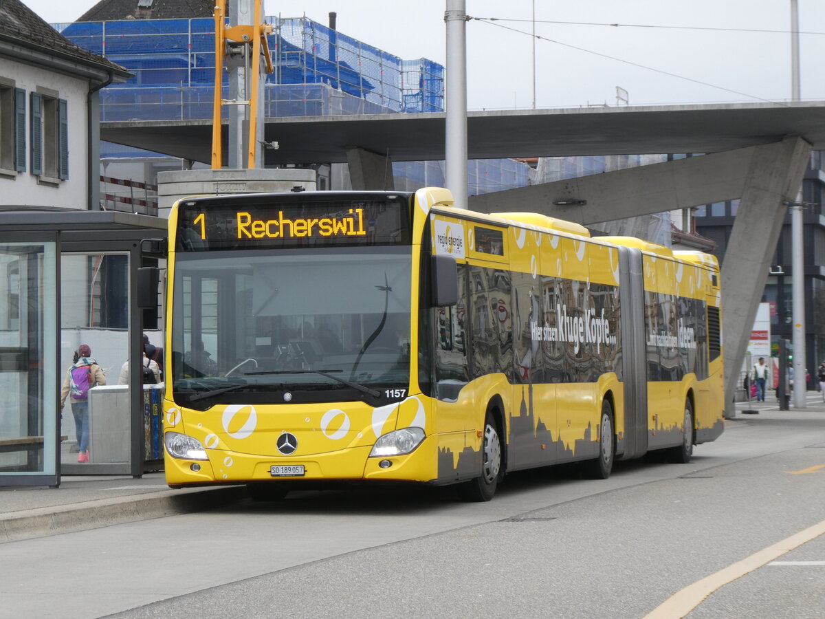 (273'016) - BSU Solothurn - Nr. 1157/SO 189'057 - Mercedes (ex Nr. 57) am 15. M�rz 2025 beim Hauptbahnhof Solothurn