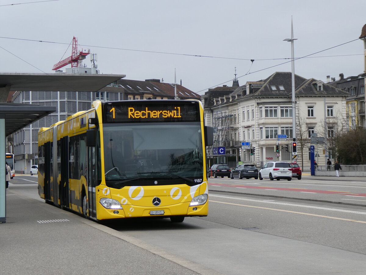 (273'017) - BSU Solothurn - Nr. 1157/SO 189'057 - Mercedes (ex Nr. 57) am 15. M�rz 2025 beim Hauptbahnhof Solothurn 