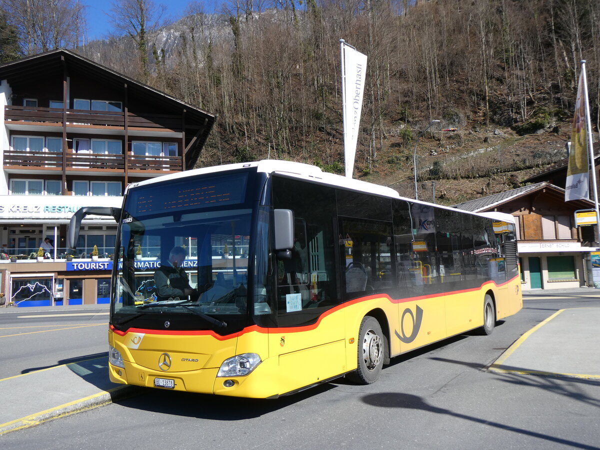 (273'059) - Fl�ck, Brienz - Nr. 10/BE 13'878/PID 11'685 - Mercedes (ex PostAuto Bern) am 18. M�rz 2025 beim Bahnhof Brienz