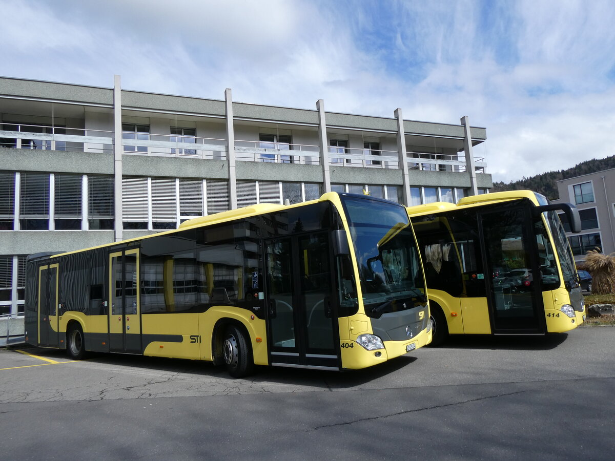 (273'142) - STI Thun - Nr. 404/BE 523'404 - Mercedes am 23. M�rz 2025 in Thun, Garage