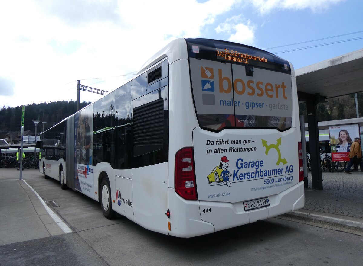 (273'456) - Knecht, Windisch - Nr. 444/AG 248'139 - Mercedes am 31. M�rz 2025 beim Bahnhof Langnau