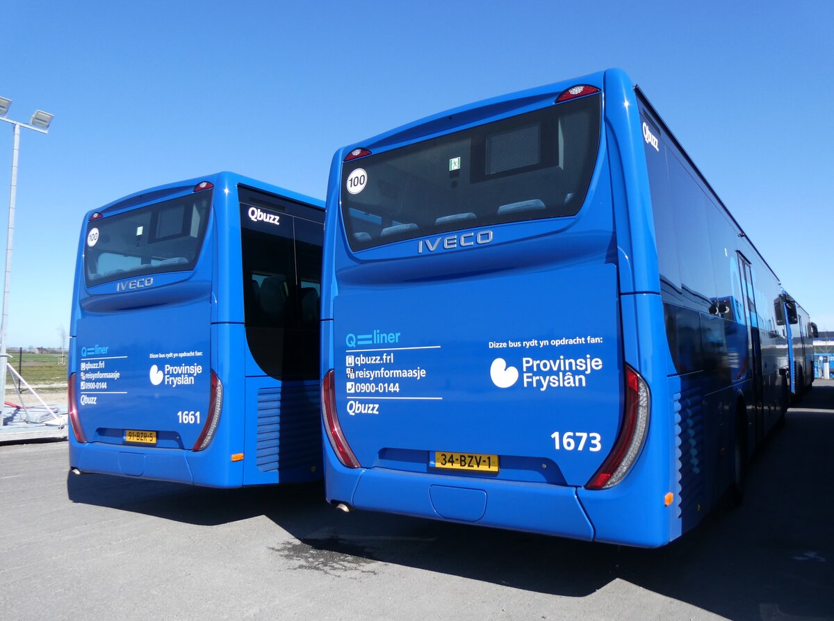 (273'642) - Qbuzz, Groningen - Nr. 1673/34-BZV-1 - Iveco am 5. April 2025 in Dokkum, Garage