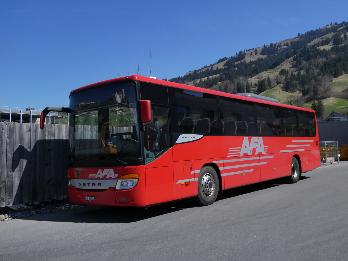 (273'766) - AFA Adelboden - Nr. 24/BE 26'701 - Setra am 8. April 2025 in Frutigen, Garage