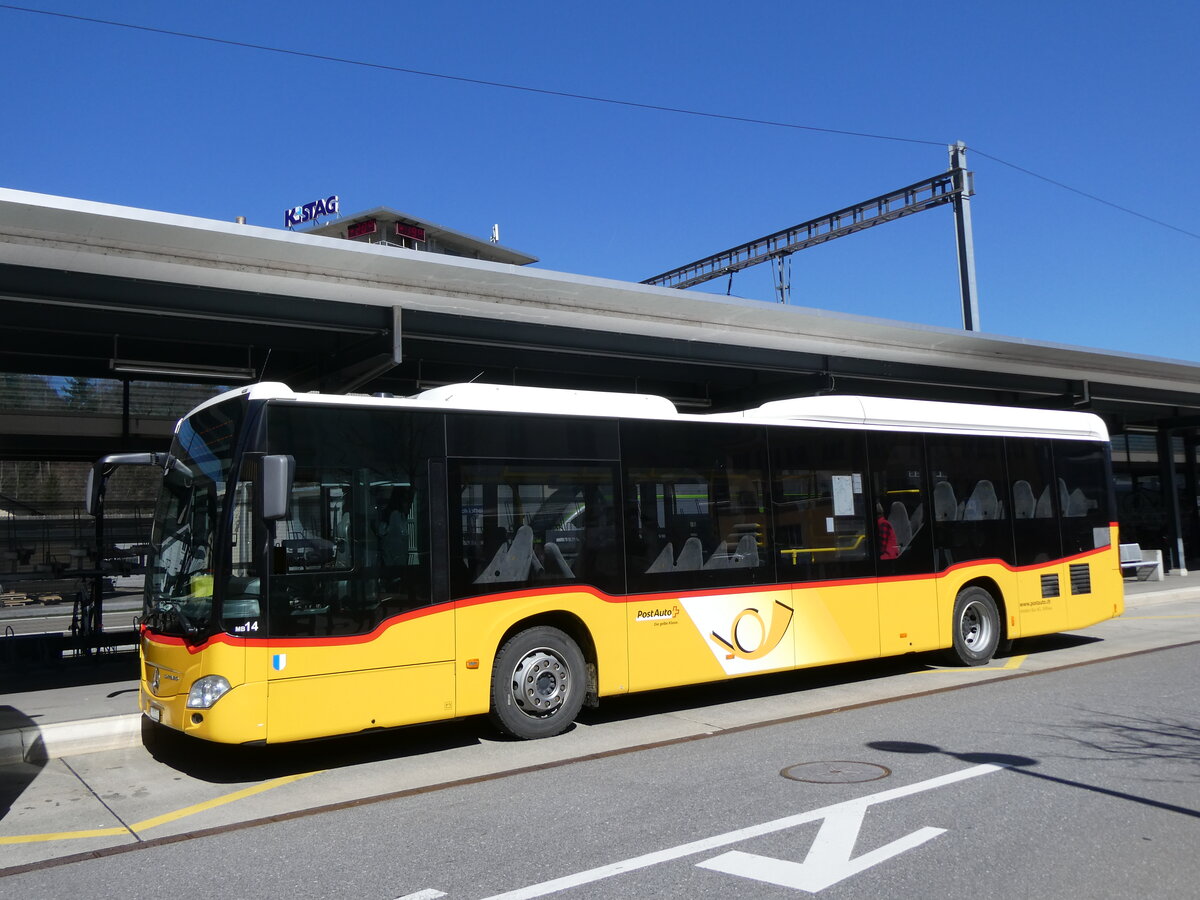 (273'836) - Amstein, Willisau - Nr. MB 14/LU 15'506/PID 10'861 - Mercedes am 11. April 2025 beim Bahnhof Sch�pfheim