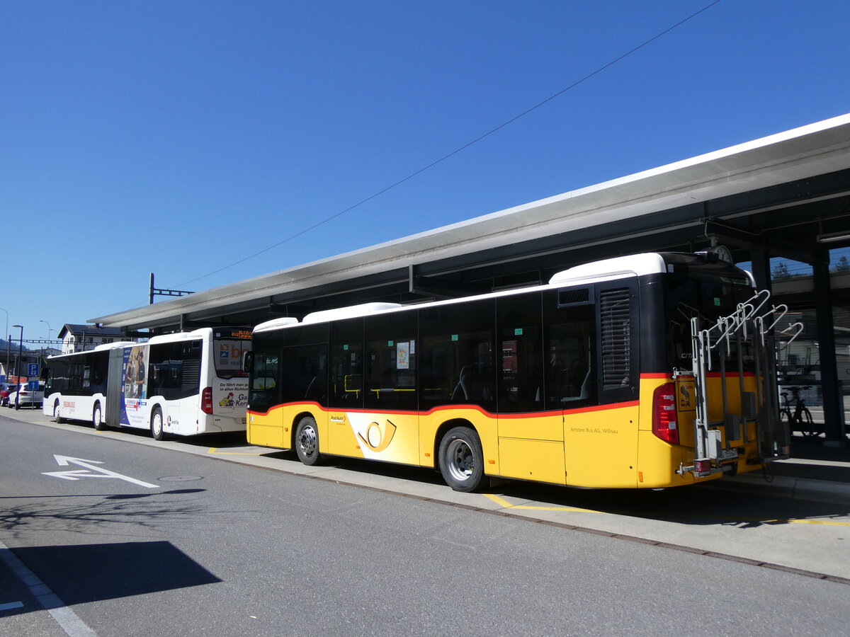 (273'845) - Amstein, Willisau - Nr. MB 24/LU 15'564/PID 11'788 - Mercedes am 11. April 2025 beim Bahnhof Sch�pfheim