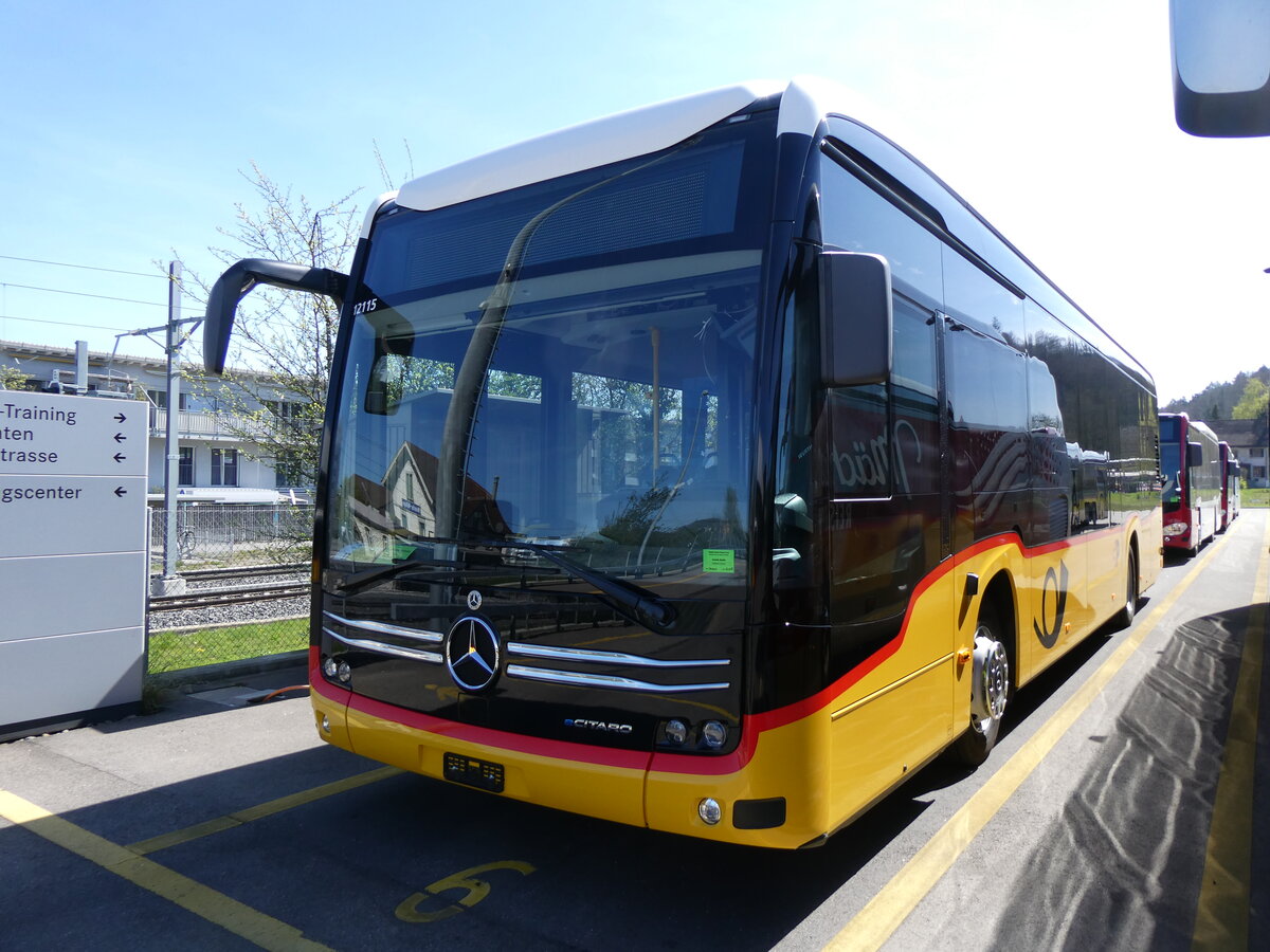 (273'876) - AutoPostale Ticino - PID 12'115 - eMercedes am 12. April 2025 in Winterthur, Daimler Buses
