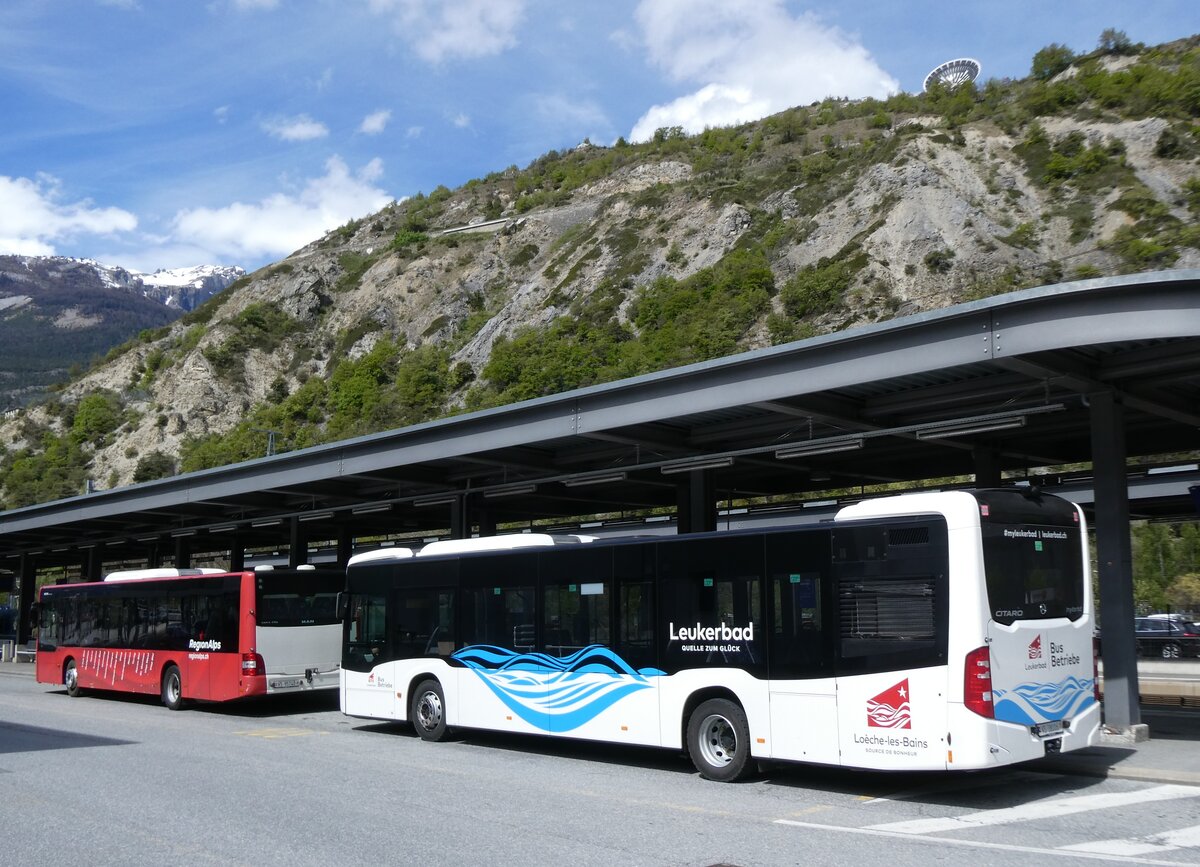 (273'997) - LBB Susten - Nr. 6/VS 38'006 - Mercedes am 14. April 2025 beim Bahnhof Leuk