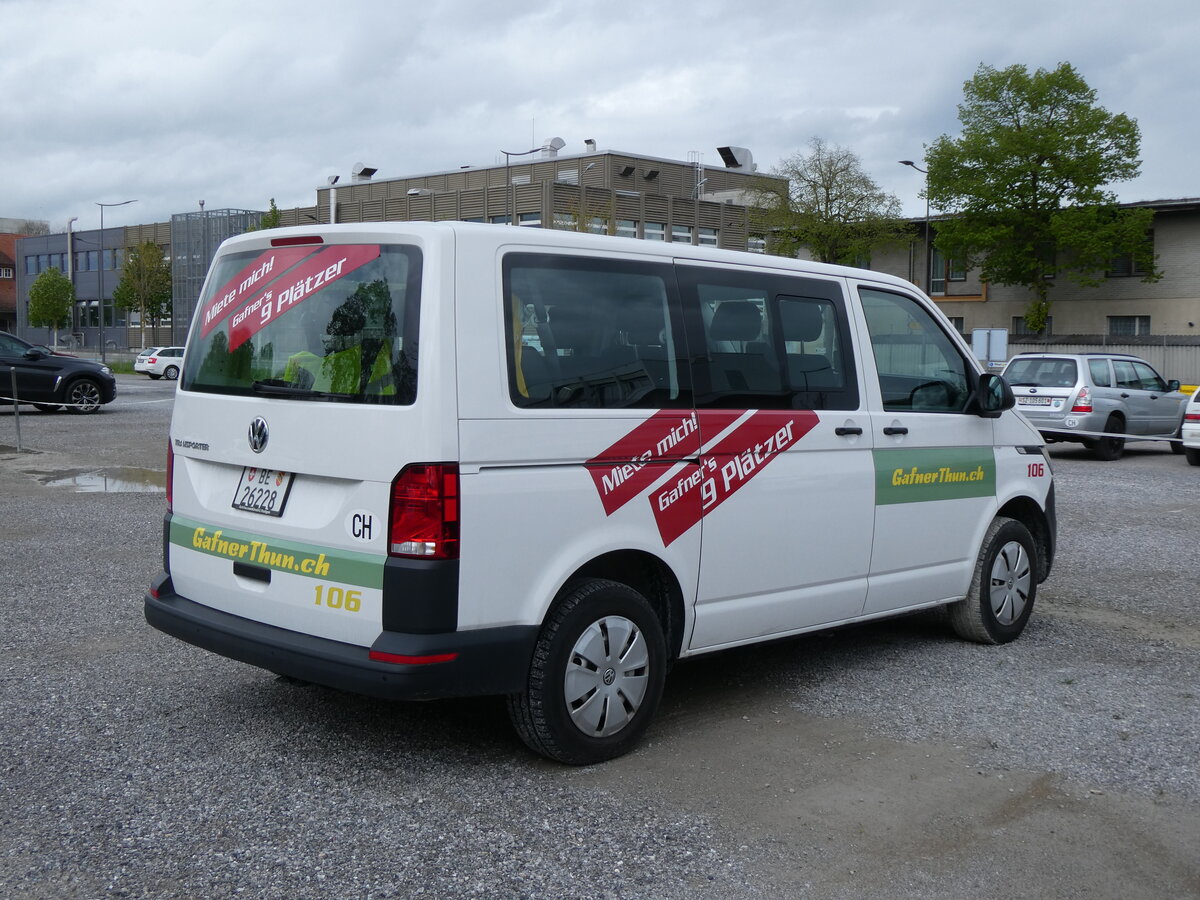 (274'102) - Gafner, Gwatt - Nr. 106/BE 26'228 - VW am 21. April 2025 in Thun, Allmend