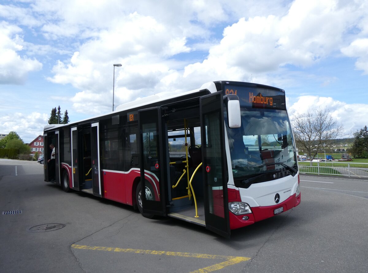 (274'117) - PostAuto Ostschweiz - TG 158'216/PID 12'413 - Mercedes (ex Wiener Linien, A-Wien Nr. 8153) am 22. April 2025 beim Bahnhof M�llheim-Wigoltingen