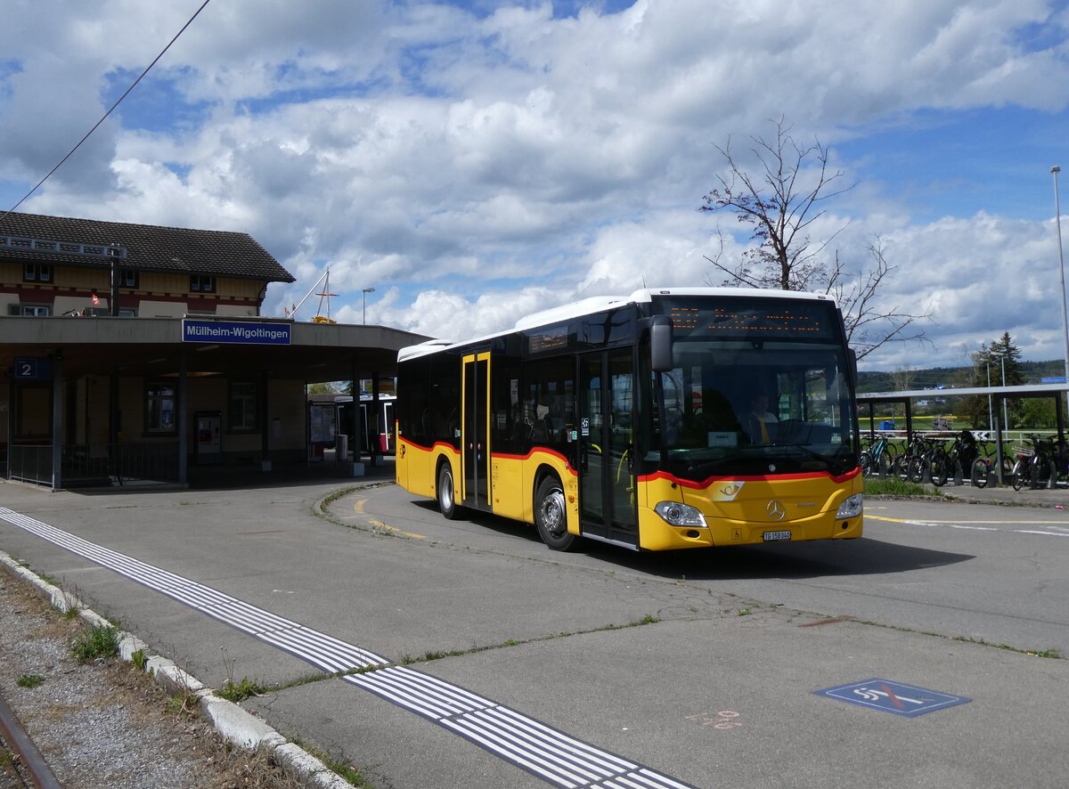 (274'125) - PostAuto Ostschweiz - TG 158'040/PID 11'234 - Mercedes am 22. April 2025 beim Bahnhof M�llheim-Wigoltingen