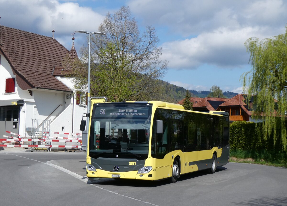 (274'140) - STI Thun - Nr. 416/BE 106'416 - Mercedes am 23. April 2025 in Blumenstein, Dorf