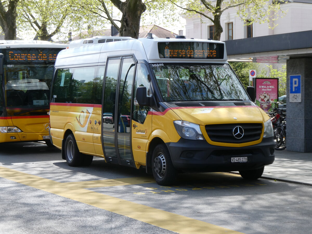 (274'211) - CarPostal Ouest - VD 485'278/PID 10'346 - Mercedes am 26. April 2025 beim Bahnhof Yverdon