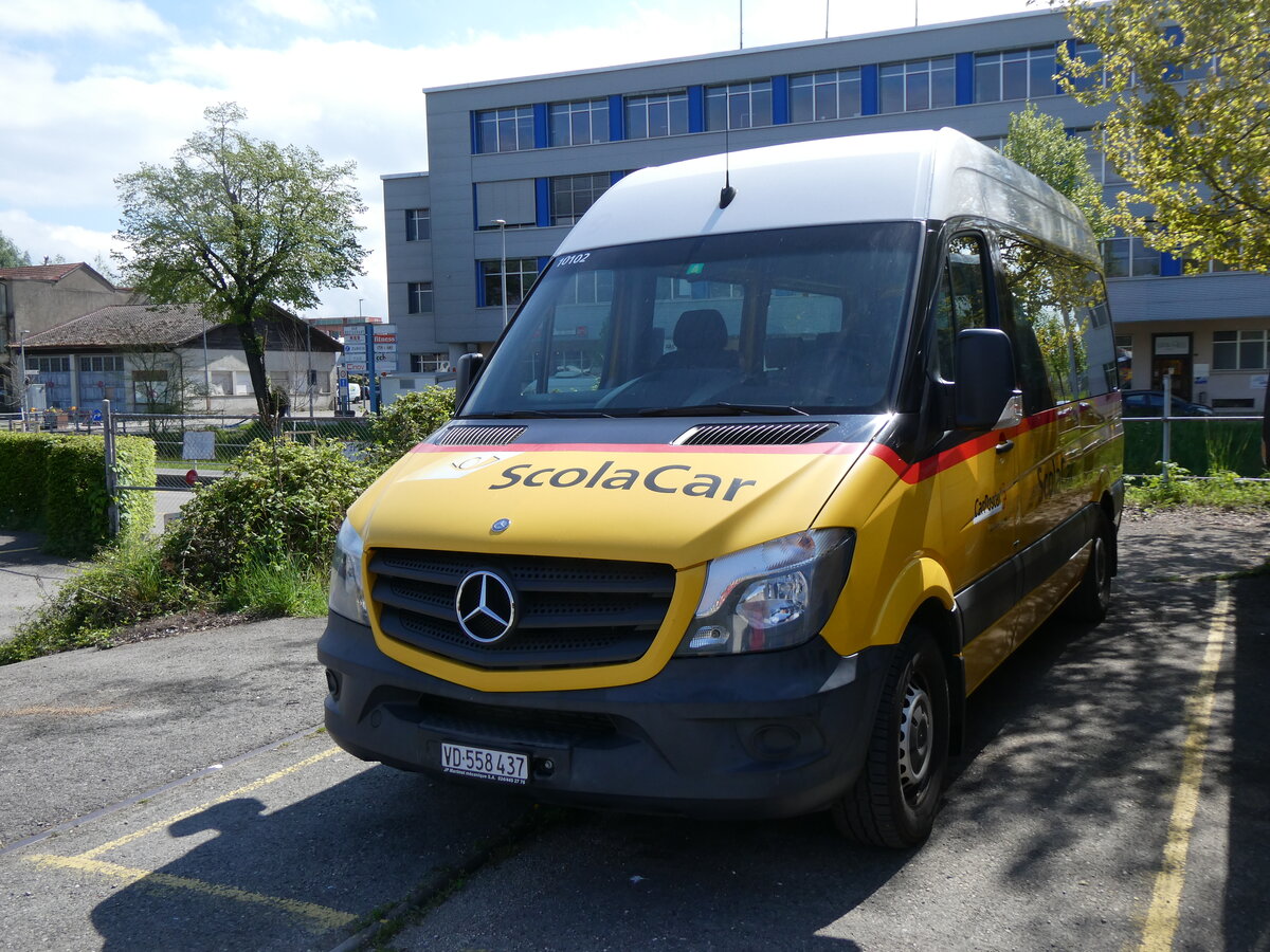 (274'220) - CarPostal Ouest - VD 558'437/PID 10'102 - Mercedes am 26. April 2025 in Yverdon, Garage