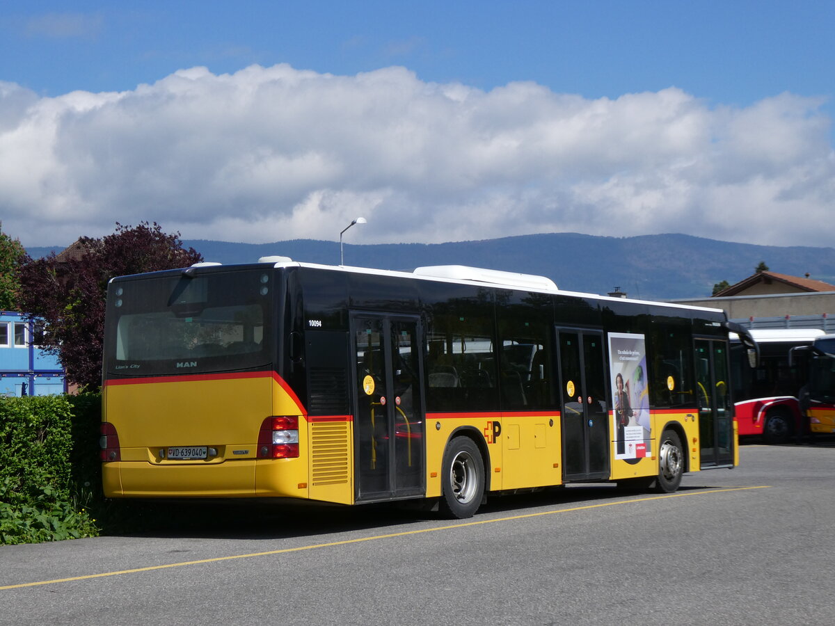 (274'234) - CarPostal Ouest - Nr. 19/VD 639'040/PID 10'094 - MAN (ex MOB Montreux Nr. 19; ex D�nser, Trimmis) am 26. April 2025 in Yverdon, Garage