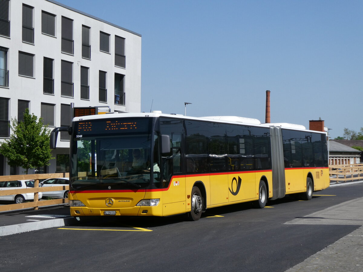 (274'417) - PostAuto Nordschweiz - BL 196'034/PID 5348 - Mercedes am 2. Mai 2025 beim Bahnhof Aesch