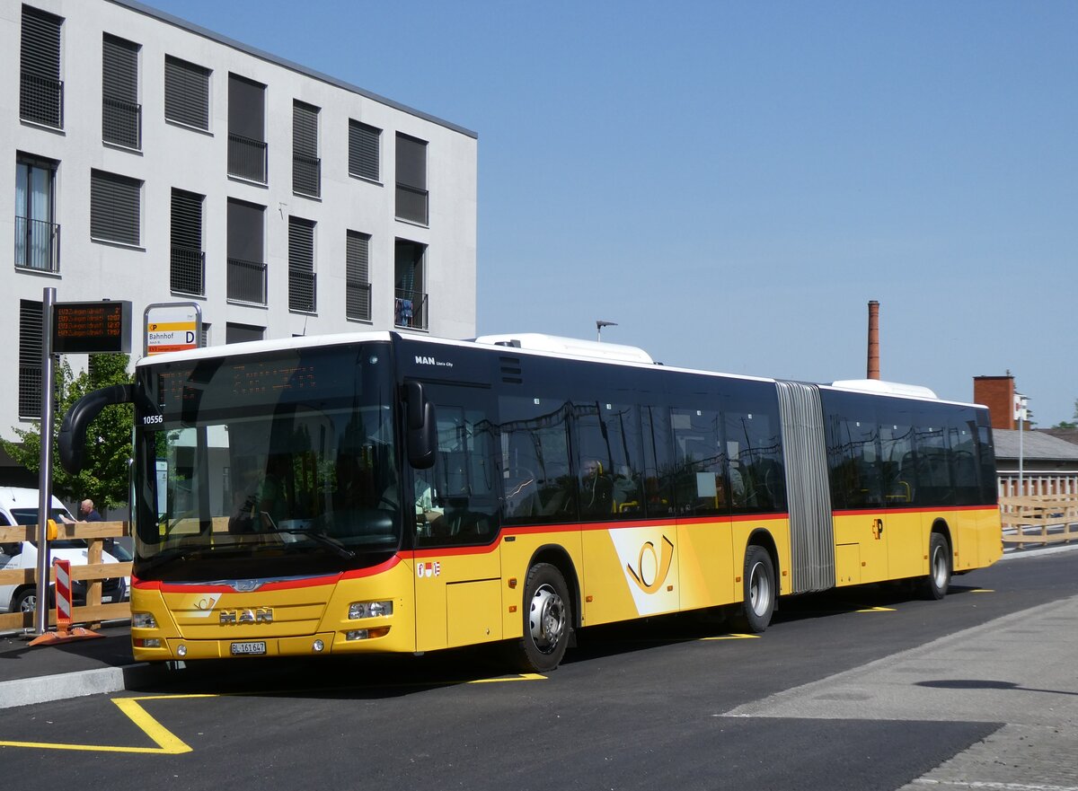 (274'432) - PostAuto Nordschweiz - BL 161'647/PID 10'556 - MAN am 2. Mai 2025 beim Bahnhof Aesch