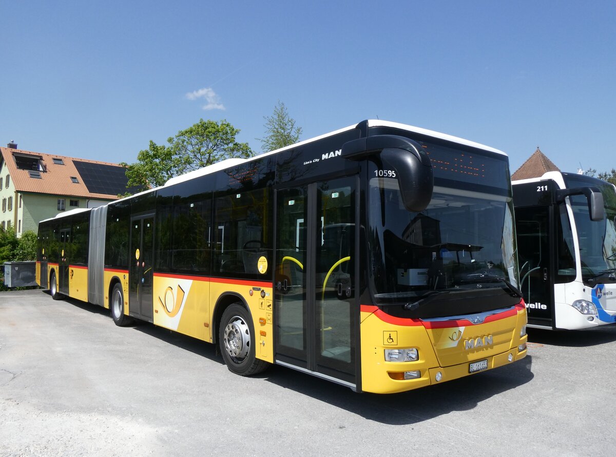 (274'459) - PostAuto Nordschweiz - BL 161'653/PID 10'595 - MAN am 2. Mai 2025 in Laufen, Garage